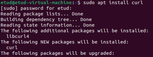 Installation des paquets sur Ubuntu